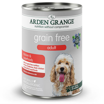 ARDEN GRANGE Grain Free Adult Dog Chicken &amp;amp;amp; Superfoods 395 g foto