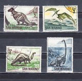 A12 S2 5 - Timbre foarte veche - San Marino - animale preistorice, Istorie, Stampilat