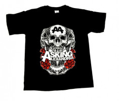 Tricou Asking Alexandria - skull and roses foto