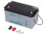 Acumulator plumb-acid SSB 12V 80Ah AGM 350x167x182mm cu şurub M6