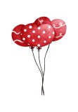Cumpara ieftin Sticker decorativ Baloane, Rosu, 79 cm, 5376ST, Oem