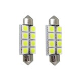 Set 2 x Becuri auto 8LED SMD, Canbus, 10W/set, 6000K