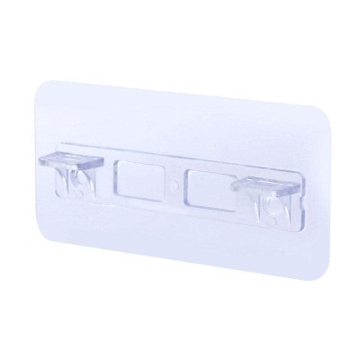 Set 10 Suporti Autoadezivi pentru agatat, suspendat, Polite si Rafturi Dulap, 12 cm, Transparent 65 gram 12 centimetru 6 centimetru 1.5 centimetru Tra foto