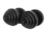 Gantere Sportmann 2x20kg, PVC cu Ciment, Set 40kg, Discuri, Bare Filetate, Fitness Acasa/Sala
