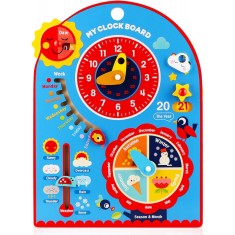 Jucarie educationala Montessori 8 in 1 din lemn, pentru invatare usoara prin joaca, multicolor Alte personaje Albastru Invatare