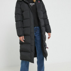 Tommy Jeans geacă de puf femei, culoarea negru, de iarna DW0DW14287