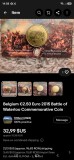 Moneda EURO mai rara ... BELGIA 2 1/2 EURO 2015 , batalia de la WATERLOO , NECIRCULATA