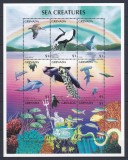 Grenada - Fauna Marina - PESTI,DELFINI,PASARI - BL - MNH