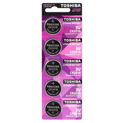 Baterii TOSHIBA Lithium CR 2016, 5 Buc/Set foto