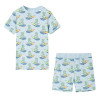 Pijamale pentru copii cu maneci scurte, albastru deschis, 140 GartenMobel Dekor, vidaXL