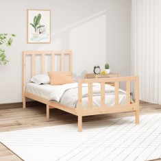 vidaXL Cadru de pat fără saltea, 90x200 cm, lemn masiv pin 3106688
