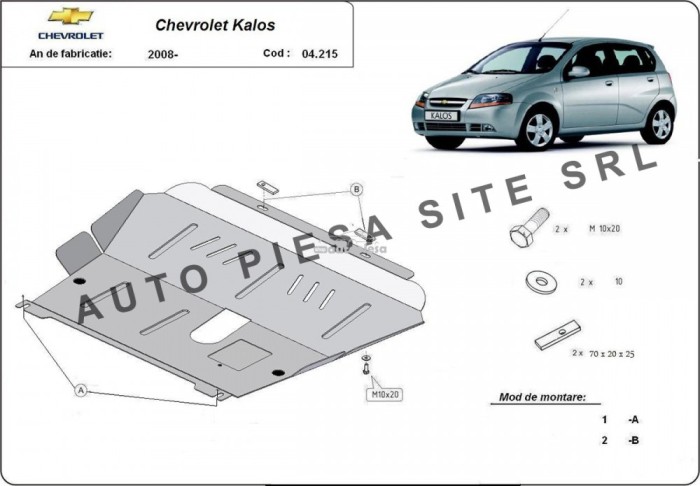 Scut metalic motor Chevrolet Kalos fabricat incepand cu 2008 APS-04,215