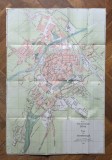 Noul Plan al orasului Sibiu / Plan von Hermannstadt, scara 1:5760, 1921, Transilvania, 45 x 69 cm