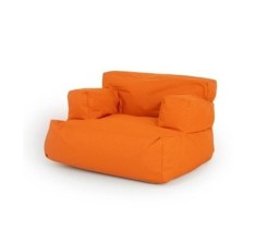 Fotoliu Big Bean Bag, textil umplut cu perle polistiren, portocaliu, 80 x 80 x 70 cm foto