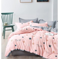 Lenjerie Pat Thrush Fx044, Bumbac, 4 Piese, Fara Elastic, Gri, Roz