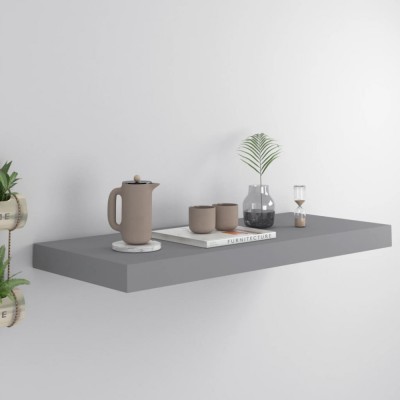 vidaXL Raft de perete suspendat, gri, 60x23,5x3,8 cm, MDF 323853 foto