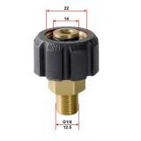 Furtun profesional desfundat tevi canalizare burlane toalete - Cupla prin infiletare M22 cu FI - 15 m - Ambele