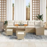 VidaXL Set de canapele pentru grădină 9 pcs Bej, crem 90 x 55 x 71 cm