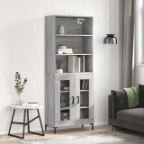 VidaXL Dulap &icirc;nalt, gri sonoma, 69,5x34x180 cm, lemn compozit