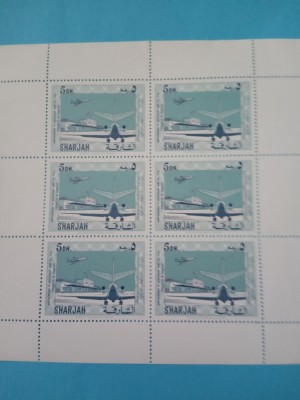 SHARJAH, AVIAȚIE - BLOC MNH foto