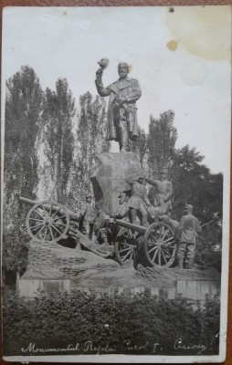 Carte postala, Craiova, Monumentul Regelui Carol I, 1934 foto