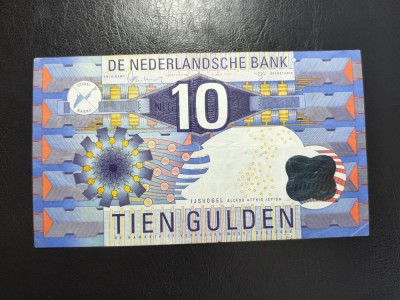 OLANDA 10 GULDENI 1997 VF foto