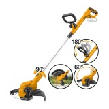 Motocoasa Electrica 20V INGCO CGTLI20328, 8200 rpm, diametru taiere 300 mm, fir 1.6 mm, functie edging, fara acumulator si incarcator