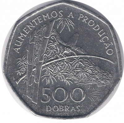 Sao Tome &amp;amp; Principe 500 Dobras 1997 - (FAO) 23mm, V18, KM-89 UNC !!! foto