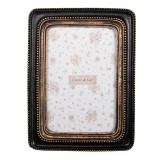 Cumpara ieftin Rama foto masa, perete polirasina neagra aurie 15x2x20 cm / 10x15 cm