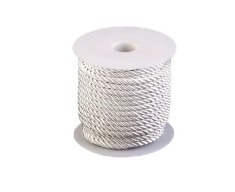 Snur rasucit pentru activitati de lucru manual, alb, 3 mm x 3.5 m