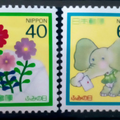 Japonia 1987 flori plante elefant serie 2v. nestampilata