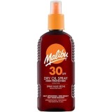 Spray ulei uscat, Malibu, SPF 30, Protecție UV, Finish non-gras, Bronz uniform, 200 ml