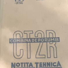 NOTITA TEHNICA COMBINA DE PORUMB CT2R