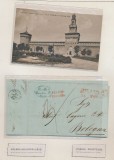 Italy 1859 Rare Postcard + Stampless Cover Milan to Bologna DG.022