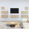 VidaXL Set dulapuri TV, 7 piese, stejar sonoma, lemn prelucrat