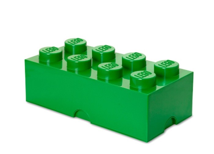 Cutie depozitare LEGO 2x4 verde ?&reg;nchis