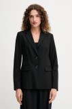United Colors of Benetton sacou culoarea negru, un singur r&acirc;nd de nasturi, uni, 2L4HDW02W