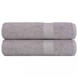 VidaXL Prosoape de m&acirc;nă 2 buc Gri 50x100 cm 360 g/m&sup2; 100% bumbac