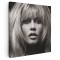 Tablou Brigitte Bardot, actrita, alb, negru 1509 Tablou canvas pe panza CU RAMA 80x80 cm