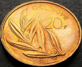 Cumpara ieftin Moneda 20 FRANCI - BELGIA, anul 1980 * cod 5279 A = excelenta, Europa