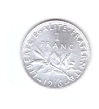 Moneda Franta 1 franc 1916, stare excelenta, curata, Europa, Argint