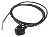 Cablu 3x1mm2 BS 1363 (G) mufă,cabluri PVC 2,5m negru 10A