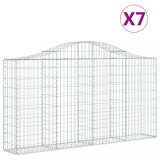 Cumpara ieftin Cosuri gabion arcuite 7 buc, 200x30x100/120 cm fier galvanizat