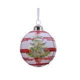 Cumpara ieftin Set 3 globuri - Checked Tree - Christmas Red | Kaemingk