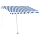 Cumpara ieftin Copertina retractabila manual, albastru/alb, 300x250 cm
