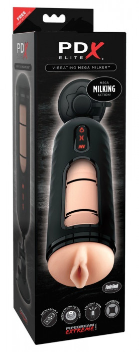 Masina de muls Masturbator, Elite Vibrating Mega Milker