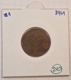210, British Palestine, Palestina, 1 Mil 1941 ,KM#1, buna