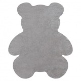 Covor lavabil modern SHAPE 3146 Ursuleț shaggy - gri, antiderapant, 80x96 cm