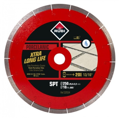 Disc diamantat pt. gresie portelanata 250mm, SPT 250 Premium - RUBI-32934 foto
