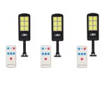 Cumpara ieftin Set 3 Lampi Solare BZRSH 6COB 96 LED, 50W, 3 Moduri Iluminare, Senzor Miscare, Telecomanda, Rezistent la Apa IP65